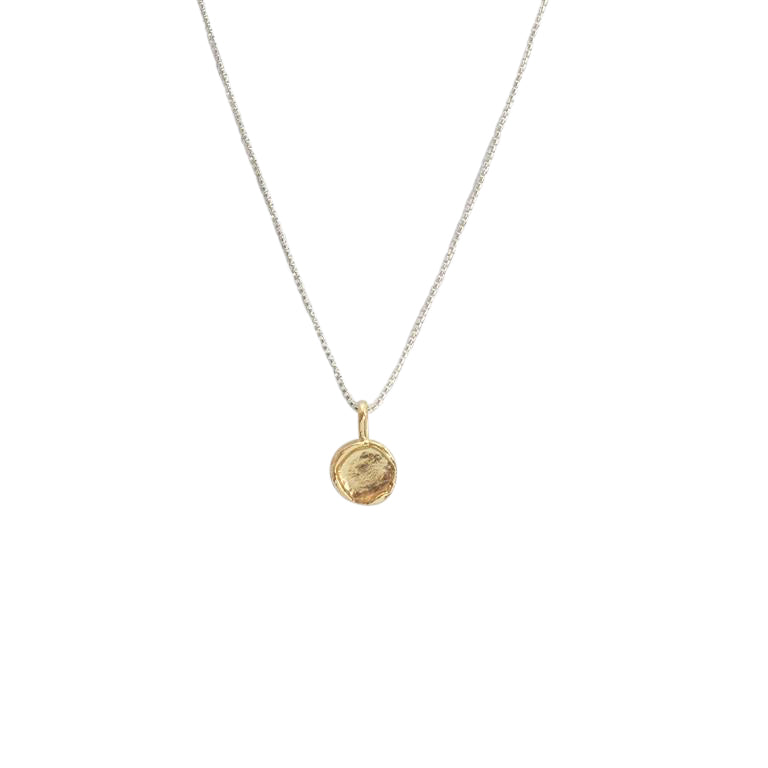 Buy Round Gold Coin Pendant Necklace for Women Girls 925 Sterling Silver  18K Simple Small Full Moon Minimalist Geometric Disk Circle Chain Delicate  Choker Jewelry Box (Gold Plated) at Amazon.in