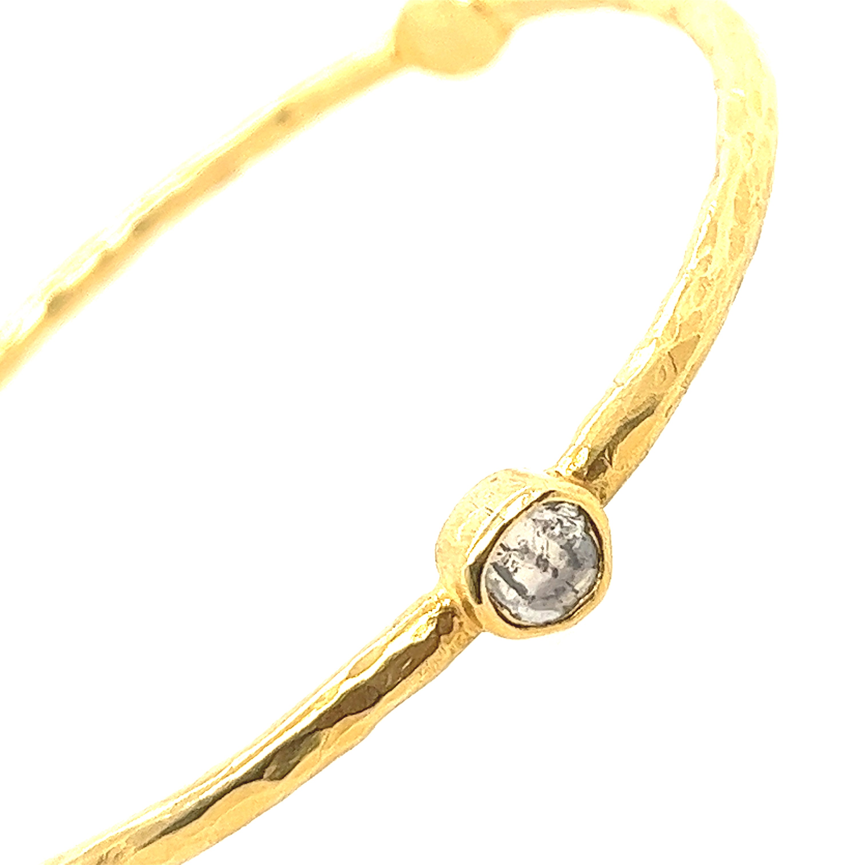 Gold diamond bangle